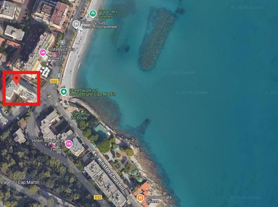 La Perle 2 P Terrasse Vue Mer 1Min Plage Clim Roquebrune-Cap-Martin Luaran gambar